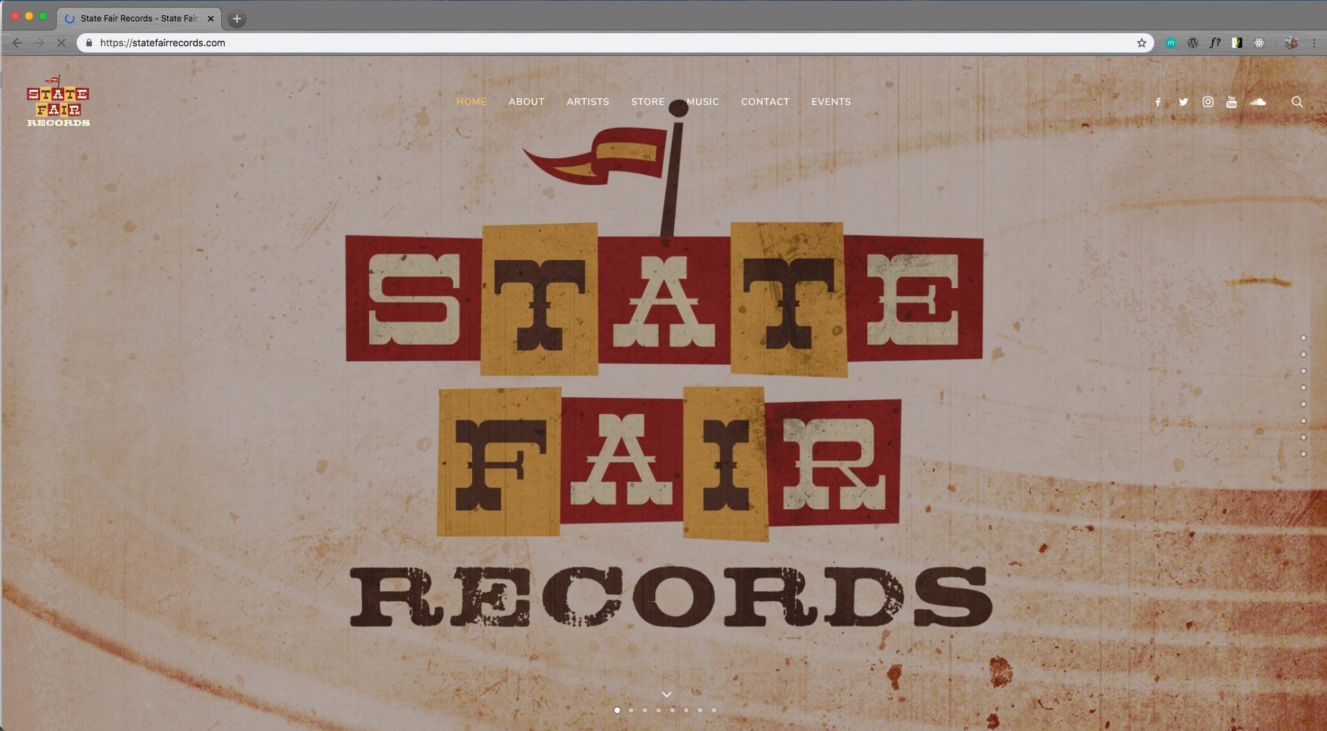 State Fair Records studio production website